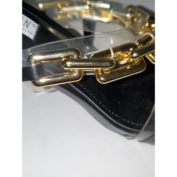 Cape Robbin Women's Heels Boho Gold Tone Chain Detail Almond Toe Slip On Size 11 - Picture 9 of 13